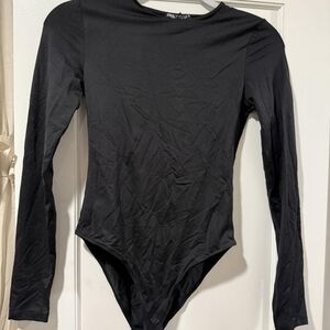 Zara Black Long Sleeve Bodysuit